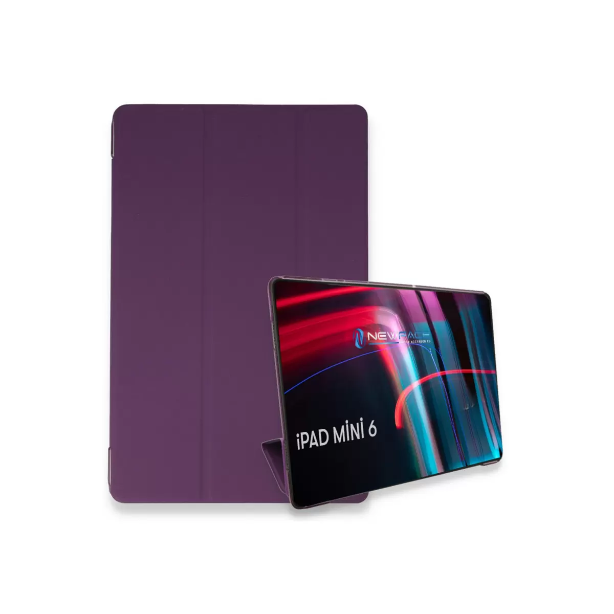 Newface Apple iPad Mini 6 Kılıf Tablet Smart Kılıf - Mor