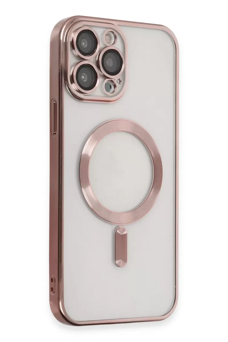Newface Apple iPhone 15 Pro Kılıf Kross Magneticsafe Kapak - Rose