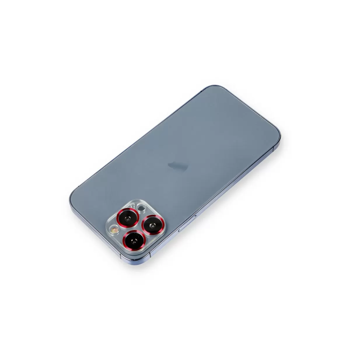 Newface Apple iPhone 13 Pro Metal Kamera Lens Koruma Cam - Kırmızı
