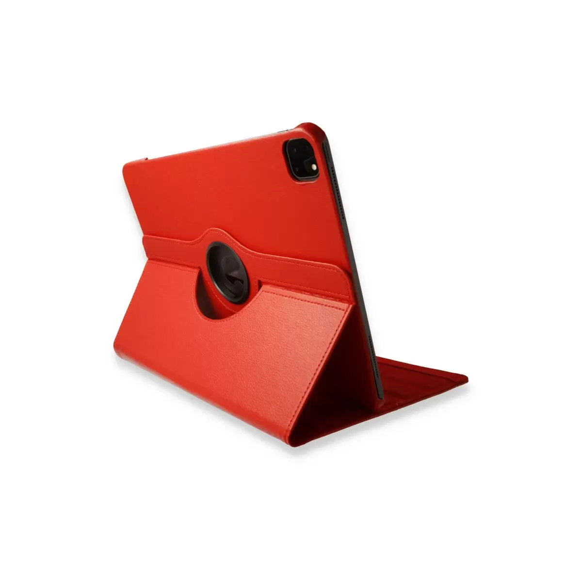 Newface Apple iPad Pro 12.9 (2021) Kılıf 360 Tablet Deri Kılıf - Kırmızı