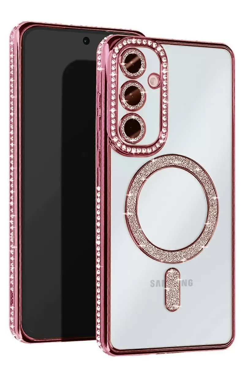 Newface Samsung Galaxy S24 FE Joke Simli Magneticsafe Kılıf - Pembe