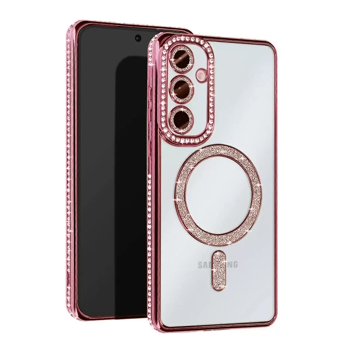 Newface Samsung Galaxy S24 FE Joke Simli Magneticsafe Kılıf - Pembe