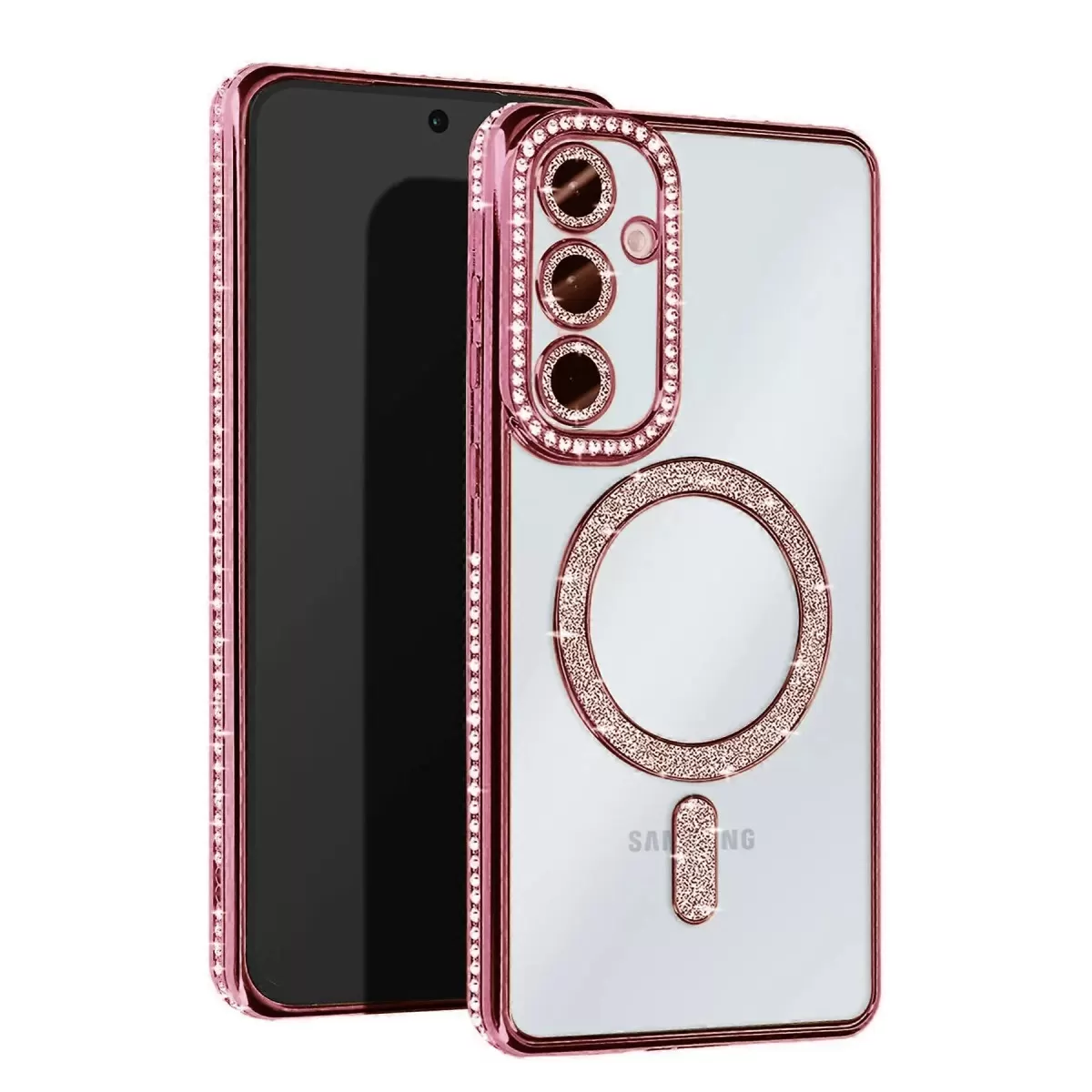 Newface Samsung Galaxy S24 FE Joke Simli Magneticsafe Kılıf - Pembe
