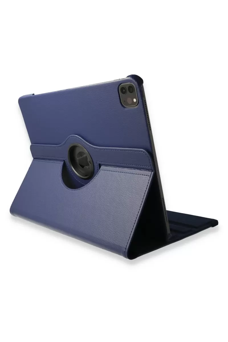 Newface Apple iPad Pro 12.9 (2021) Kılıf 360 Tablet Deri Kılıf - Lacivert