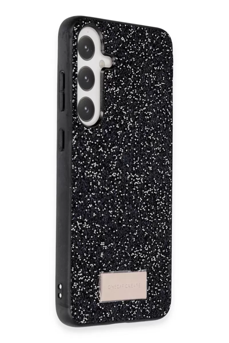 Onegif Samsung Galaxy A34 5G Bright Simli Kapak - Siyah