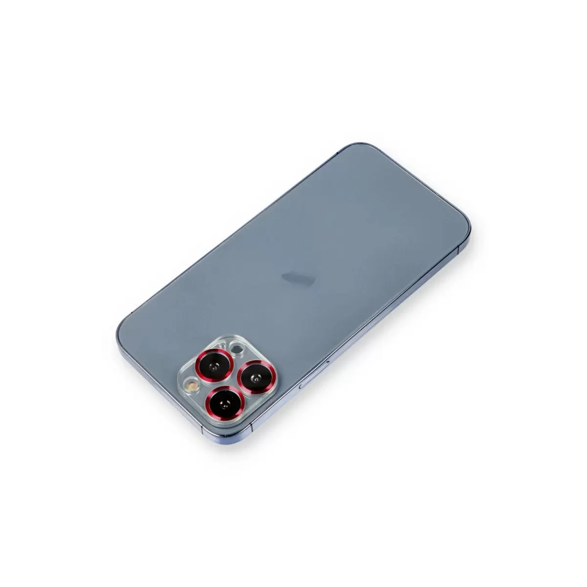 Newface Apple iPhone 13 Pro Max Metal Kamera Lens Koruma Cam - Kırmızı