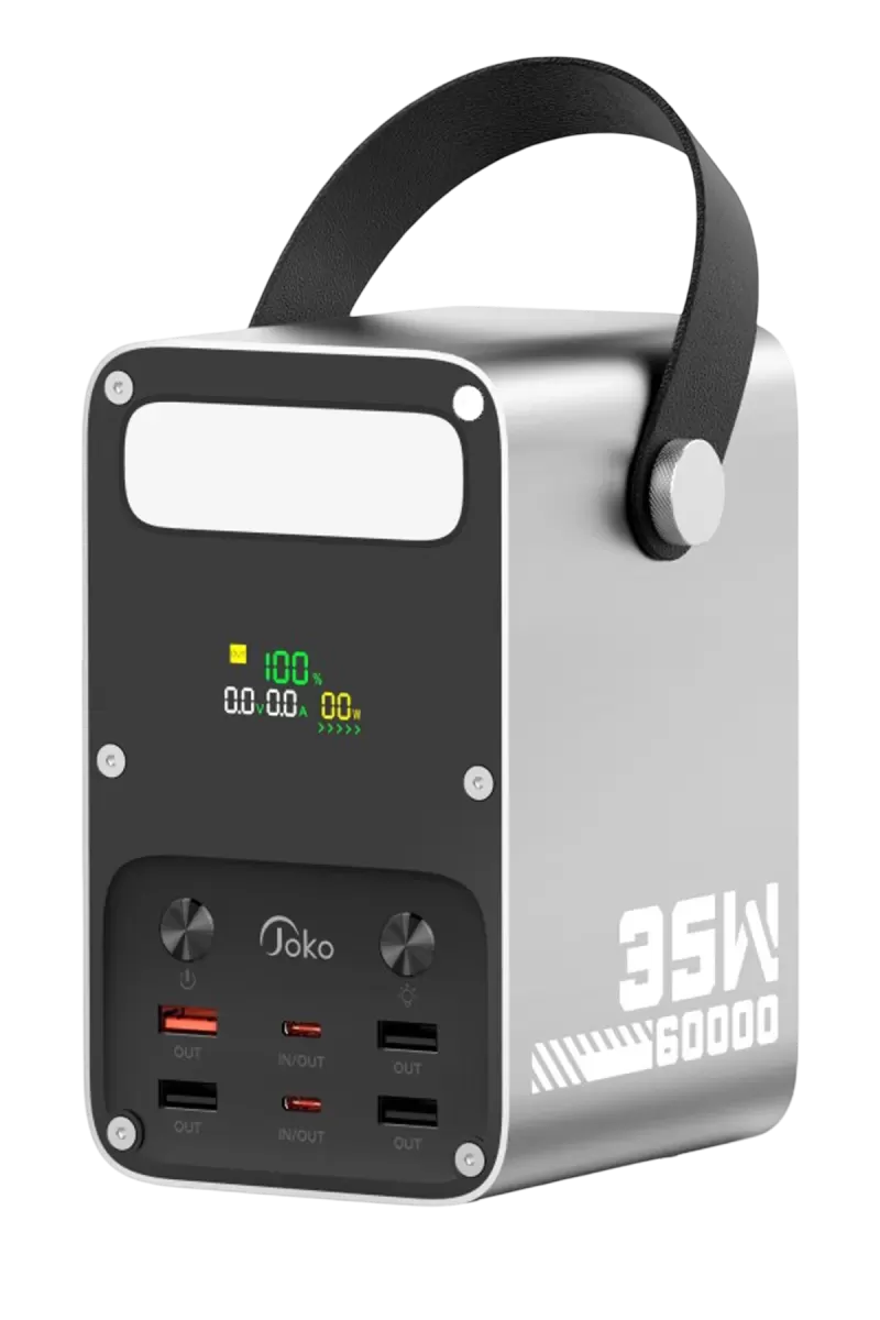 Joko J51 60.000 mAh Dijital Sarj Göstergeli Led Işıklı 35W PD Powerbank - Gümüş