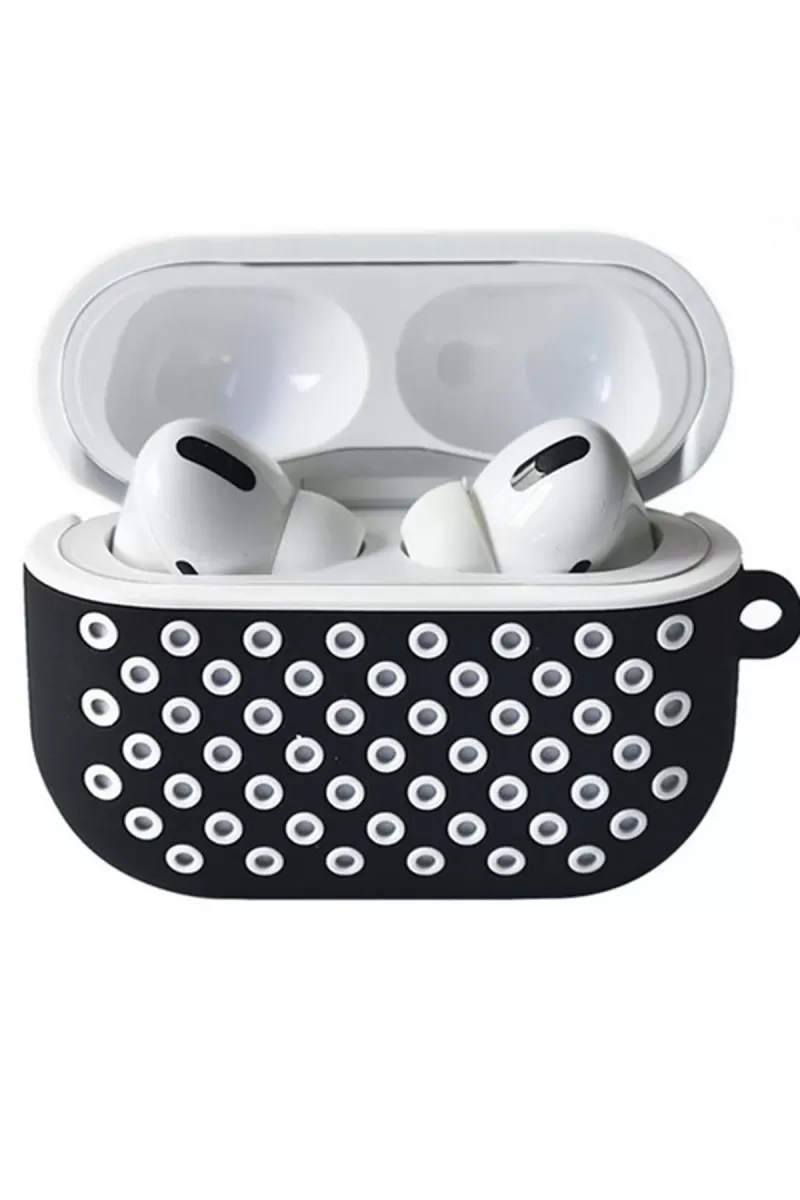 Newface Apple Airpods Pro 2 (2.nesil) Spor Delikli Kılıf - Siyah-Beyaz