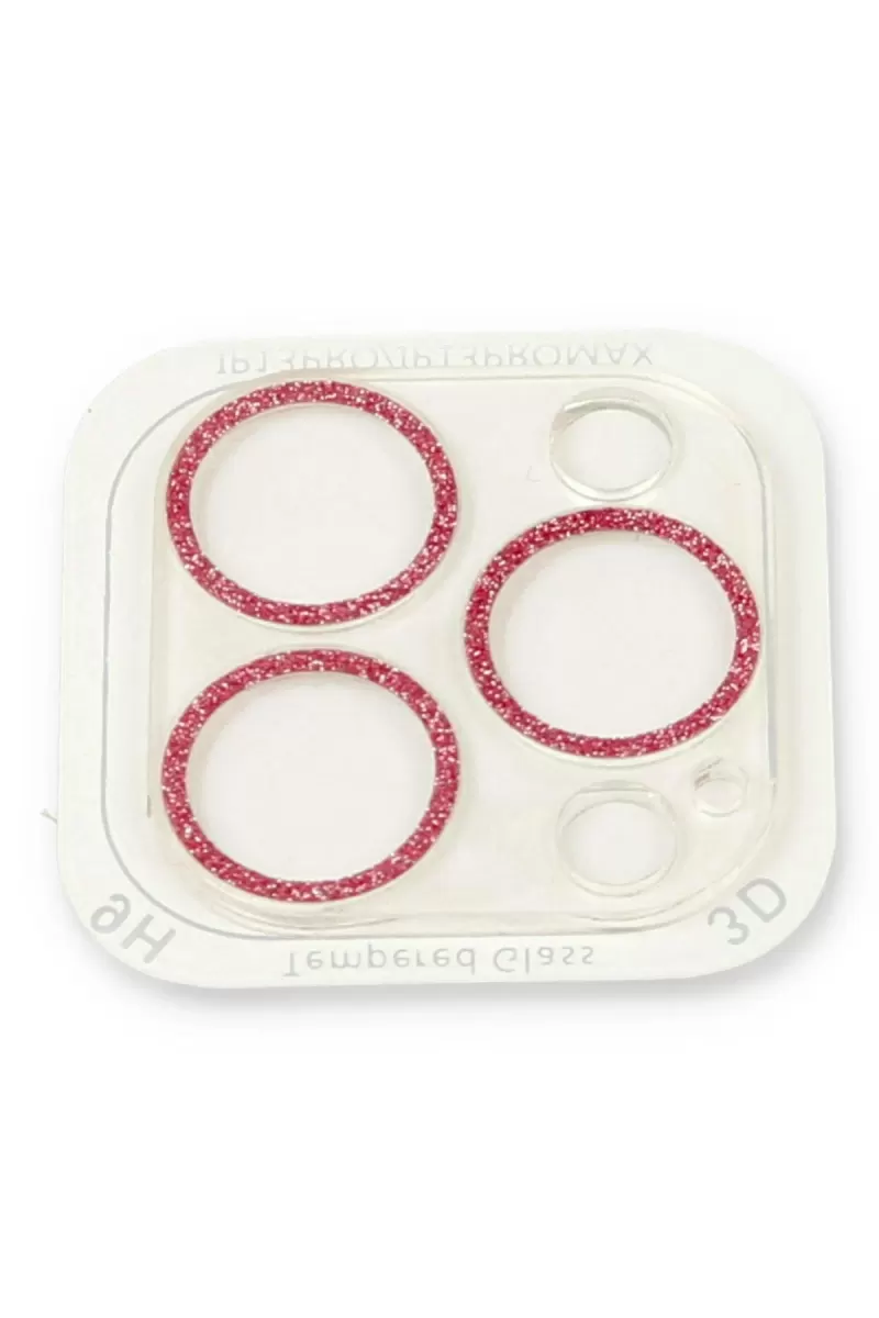 Newface Apple iPhone 13 Pro Shine Kamera Lens Koruma Cam - Pembe