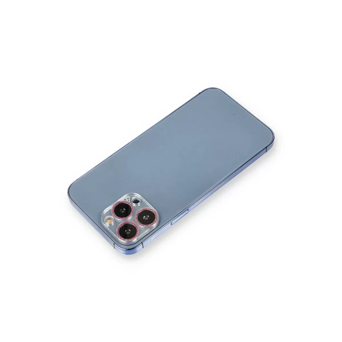 Newface Apple iPhone 13 Pro Max Shine Kamera Lens Koruma Cam - Pembe