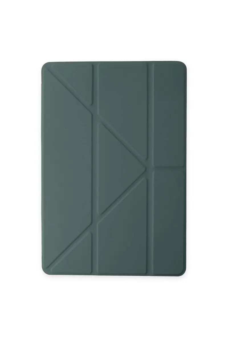 Newface Apple iPad 10.2 (8.nesil) Kılıf Kalemlikli Hugo Tablet Kılıfı - Koyu Yeşil