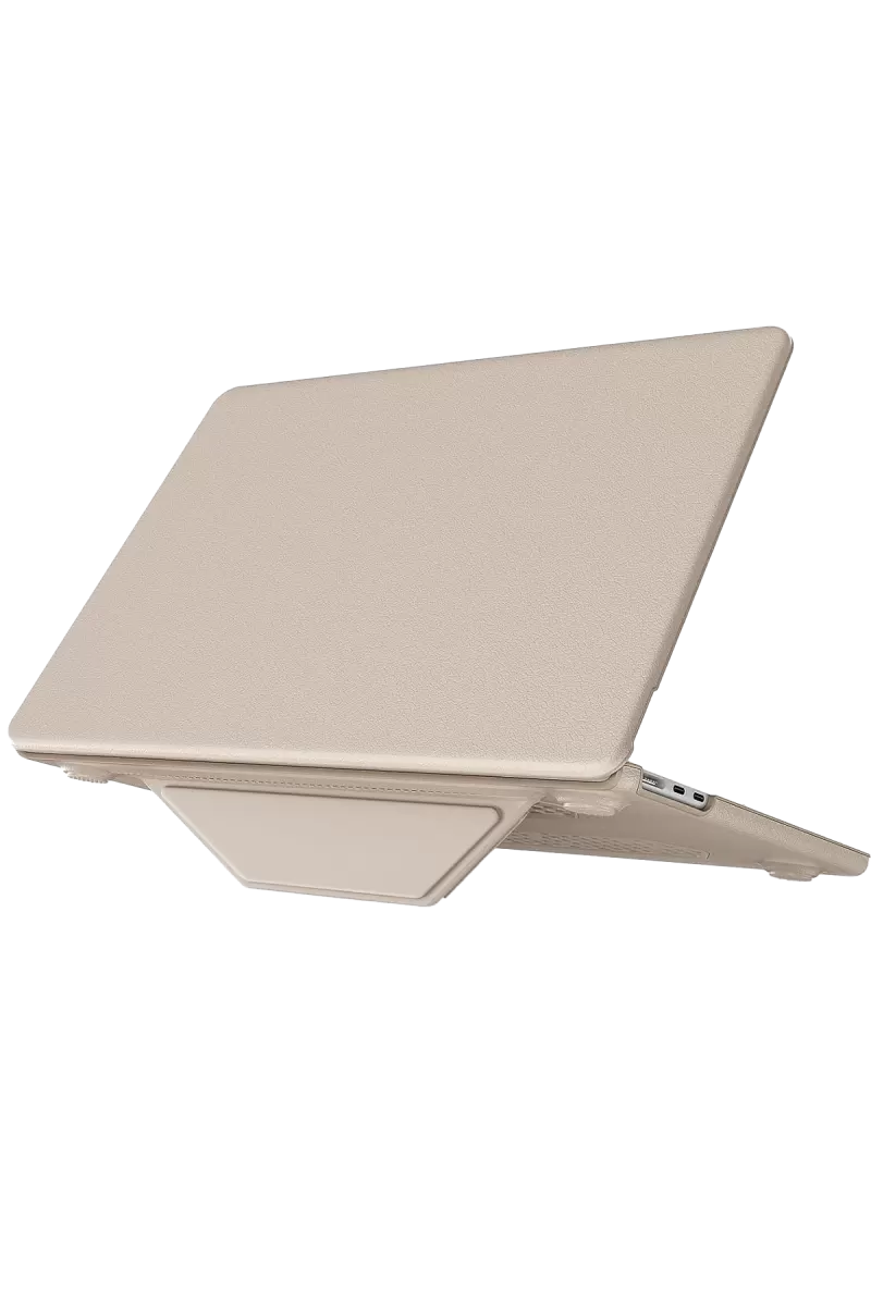 Newface Apple Macbook Air 13.6 Macbook Deri Kapak - Gold