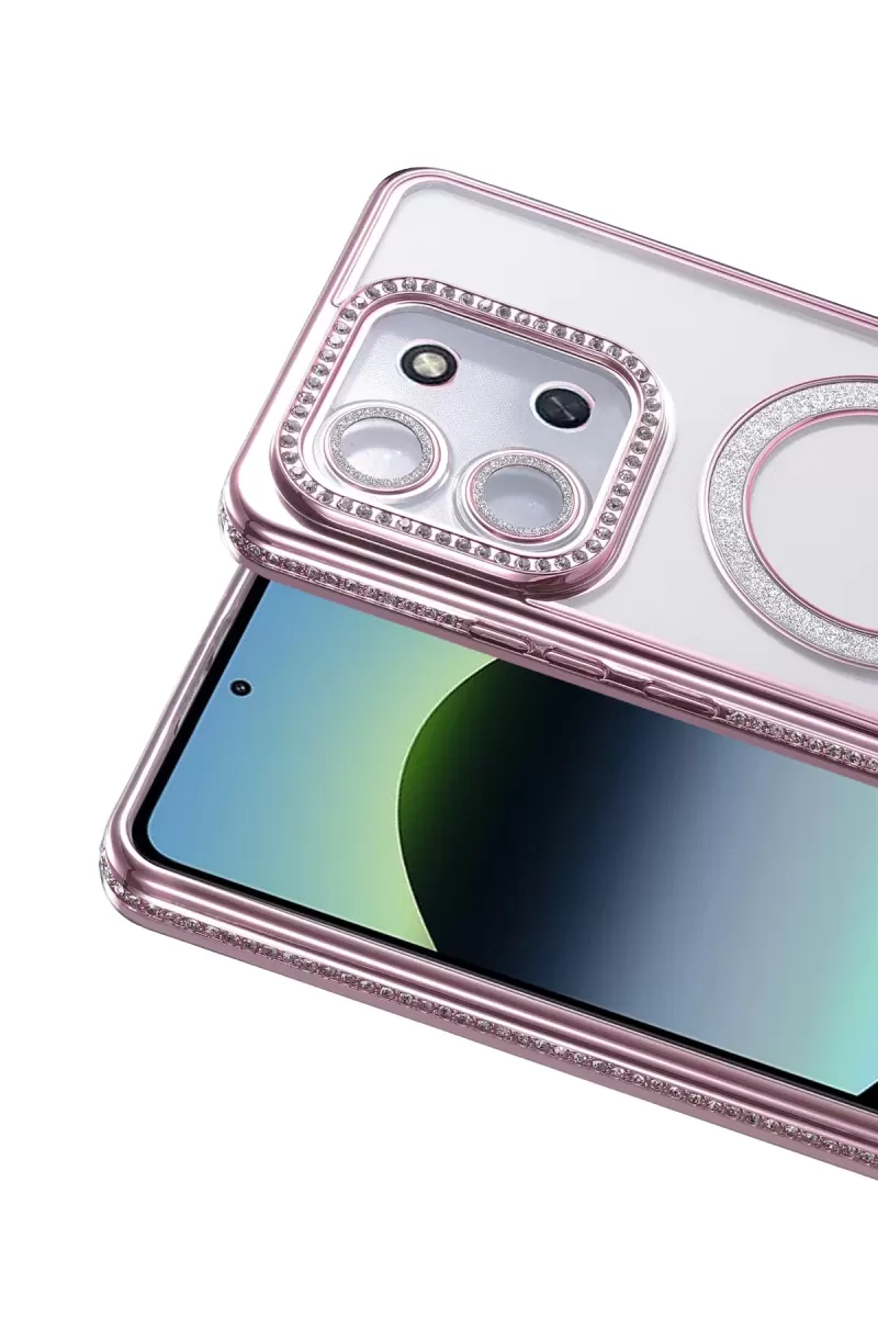 Newface Xiaomi Redmi 15C 4G Joke Simli Magneticsafe Kılıf - Pembe