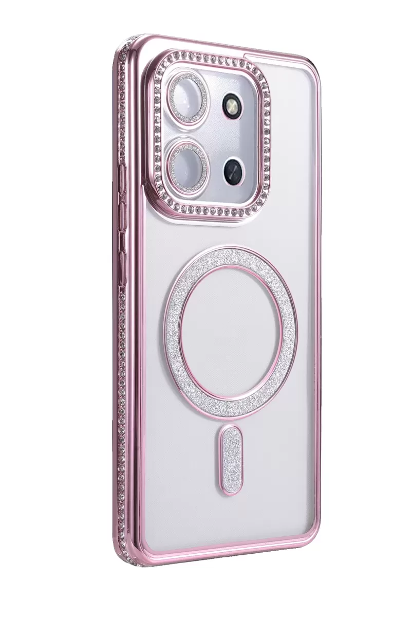 Newface Xiaomi Redmi 15C 4G Joke Simli Magneticsafe Kılıf - Pembe