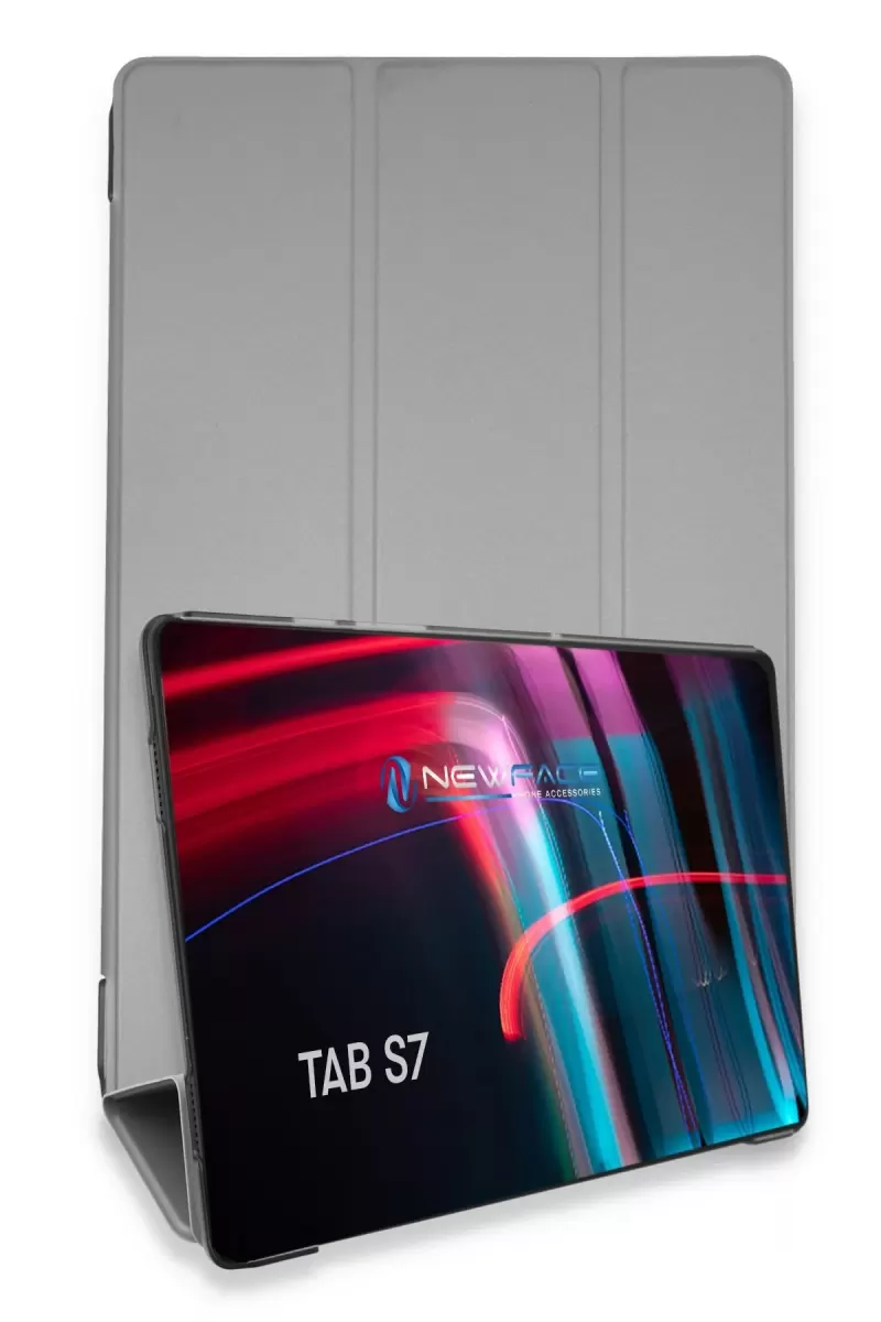 Newface Samsung Galaxy T870 Tab S7 11 Kılıf Tablet Smart Kılıf - Gri