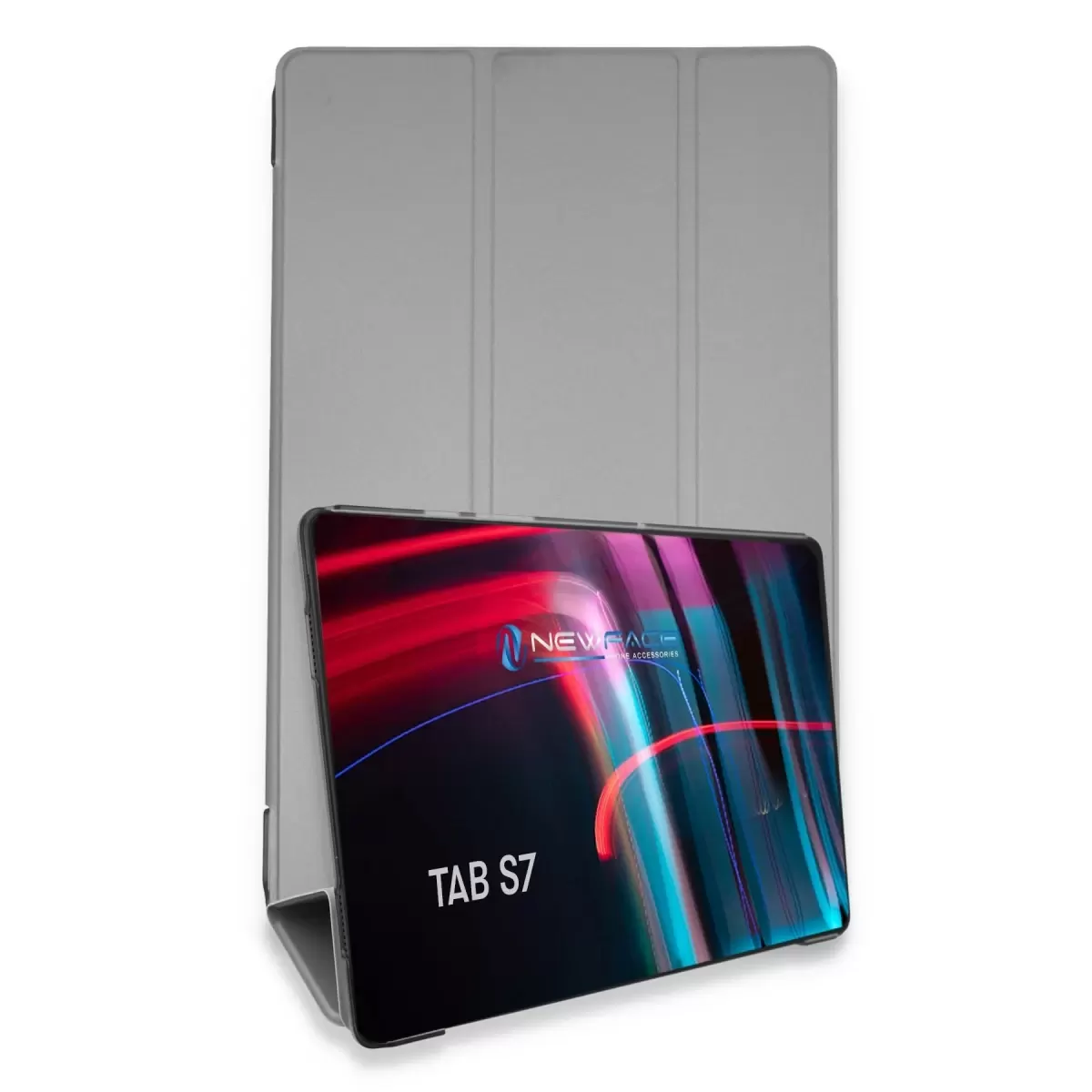 Newface Samsung Galaxy T870 Tab S7 11 Kılıf Tablet Smart Kılıf - Gri