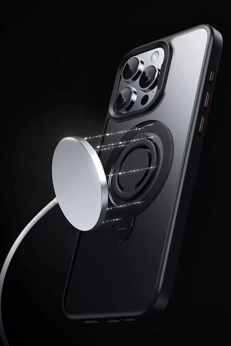 Joko Apple iPhone 14 Pro Max Avatar 360 Dönen Magsafe Kapak - Siyah