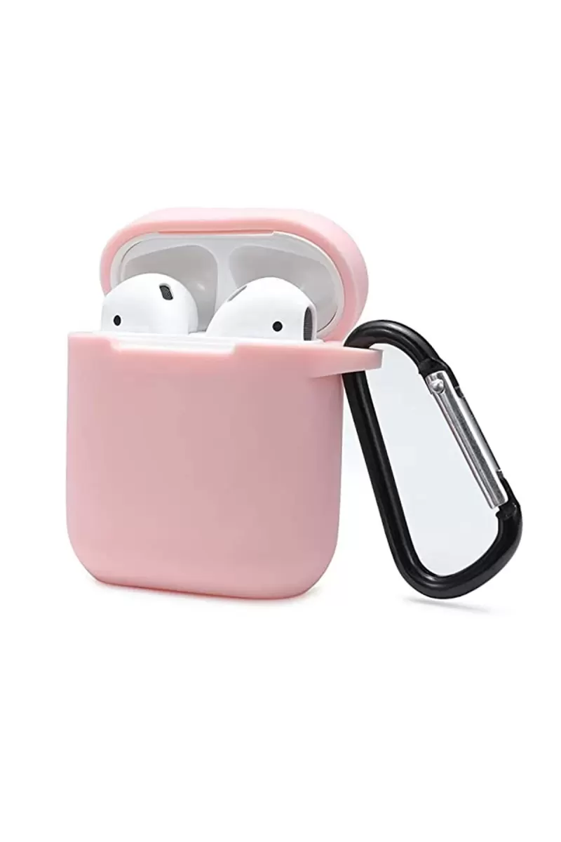 Newface Apple Airpods 2 (2.nesil) Sert Silikon Kılıf - Pudra
