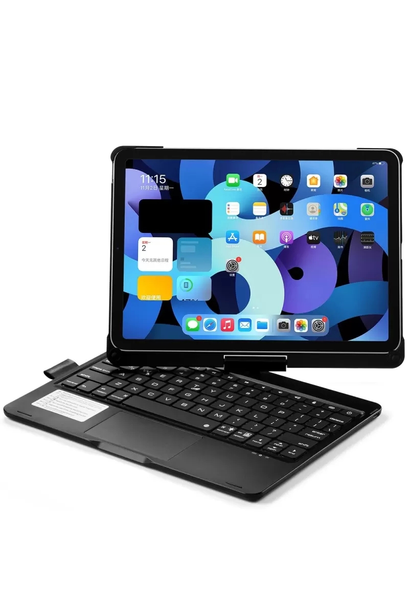 Newface Apple iPad Pro 11 (2021) Kılıf Magic Dönen Klavyeli Tablet Kılıf - Siyah