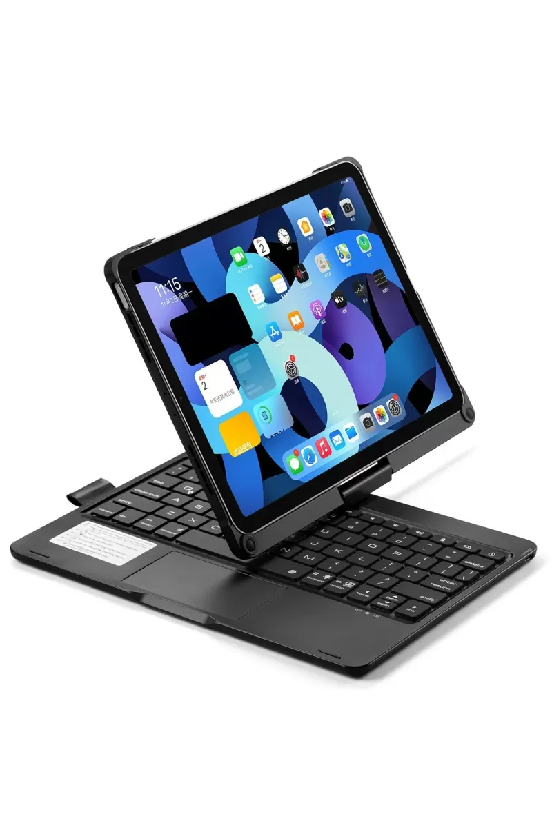 Newface Apple iPad Pro 11 (2021) Kılıf Magic Dönen Klavyeli Tablet Kılıf - Siyah