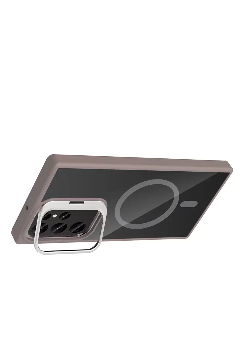 Joko Samsung Galaxy S24 Ultra Remim Lensli Magsafe Standlı Kapak - Titan Gri