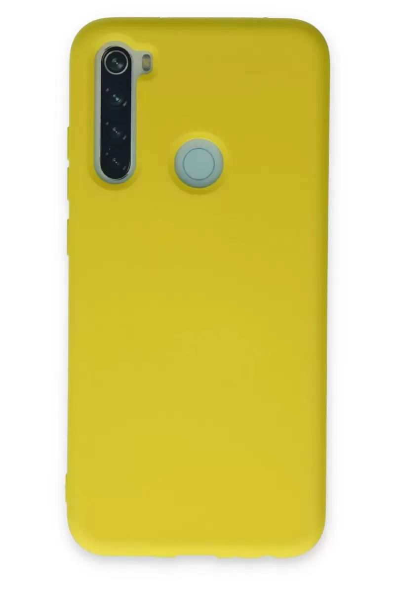 Newface Xiaomi Redmi Note 8 Kılıf Nano içi Kadife Silikon - Sarı