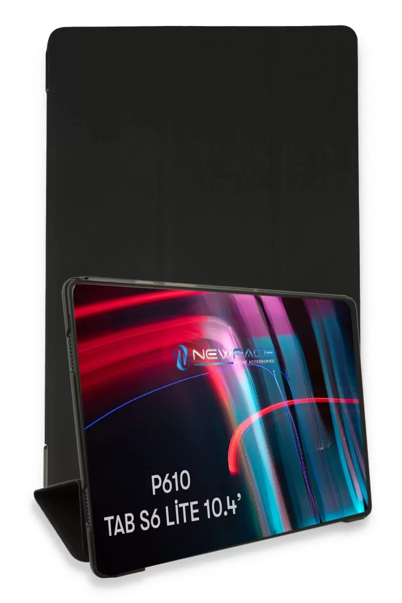 Newface Samsung Galaxy P610 Tab S6 Lite 10.4 Kılıf Tablet Smart Kılıf - Siyah