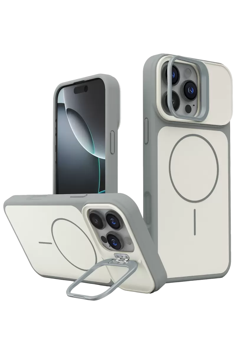 Joko Apple iPhone 16 Pro Max Pale Magsafe Standlı Kapak - Beyaz