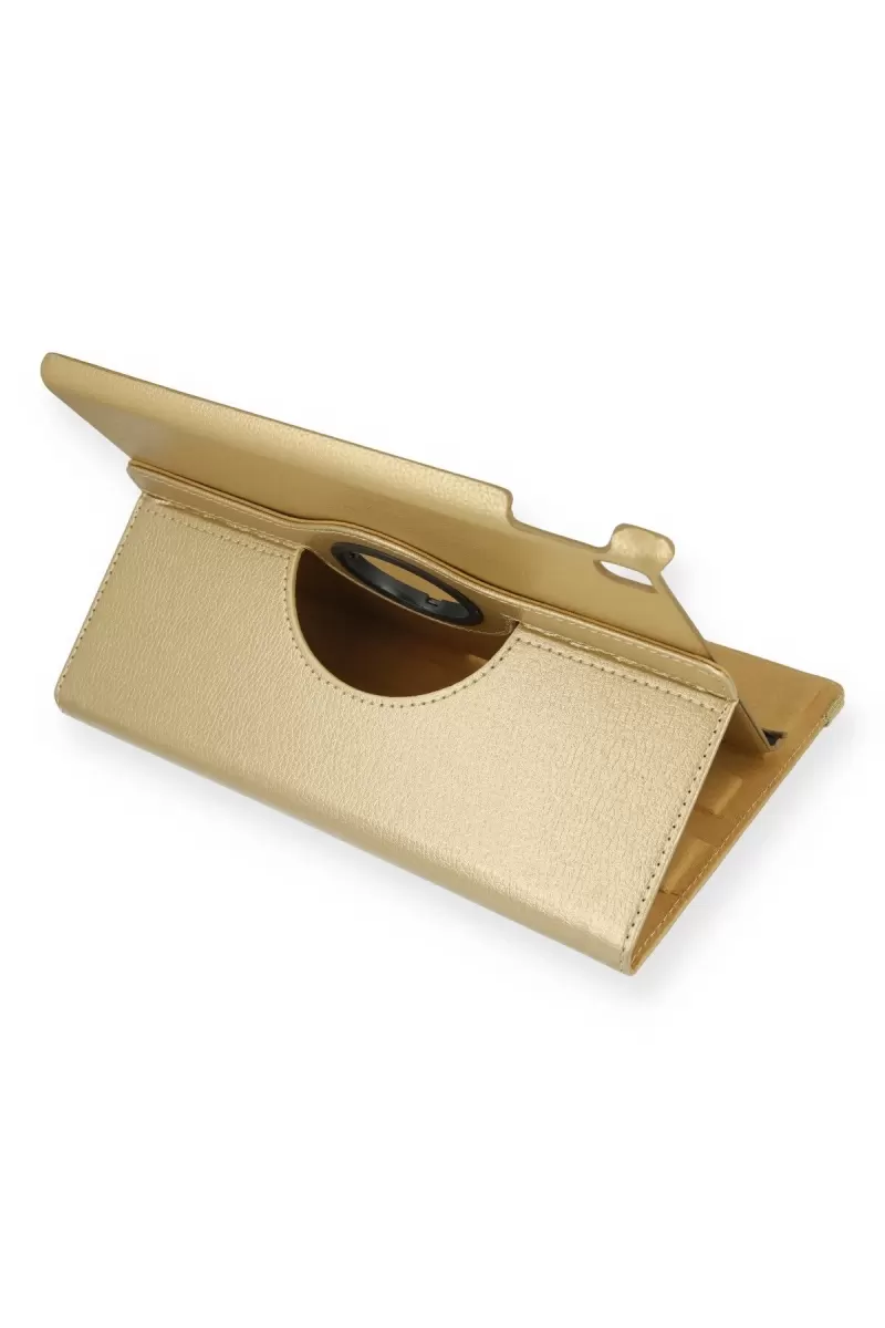 Newface Apple iPad 10.2 (7.nesil) Kılıf 360 Tablet Deri Kılıf - Gold