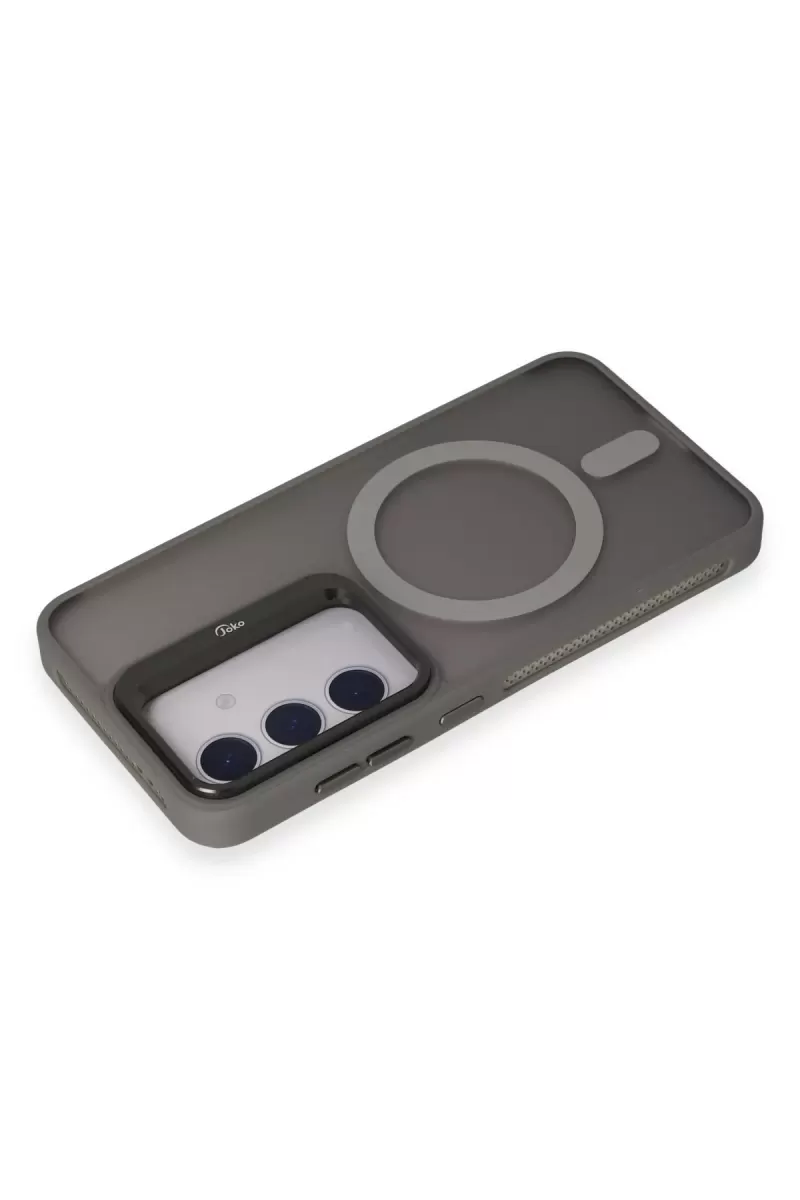 Joko Samsung Galaxy S24 Flet Lens Magsafe Kapak - Gri