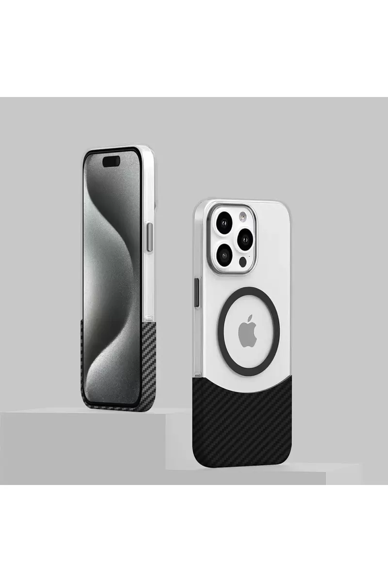 Joko Apple iPhone 16 Pro Max Carbon Puzzle Magsafe Kapak - Siyah