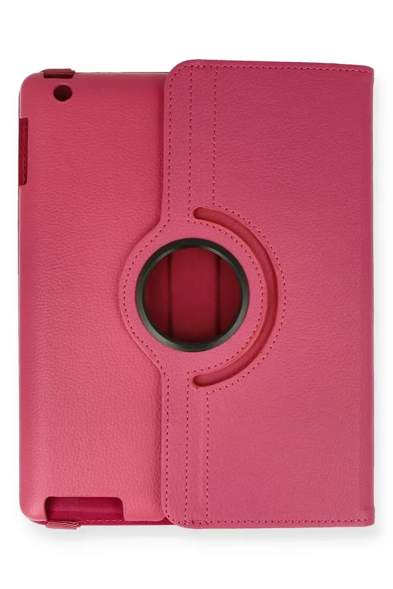 Newface Apple iPad 4 9.7 Kılıf 360 Tablet Deri Kılıf - Pembe