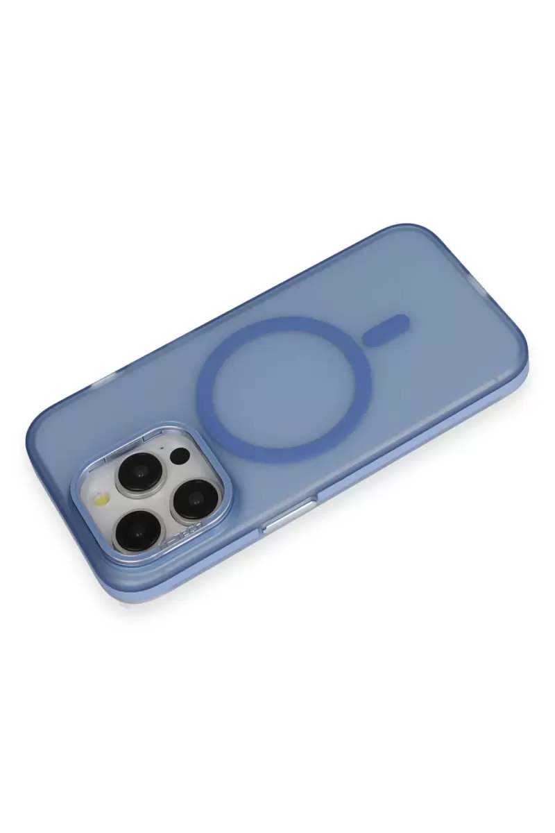 Joko Apple iPhone 15 Pro Frost Standlı Magsafe Kapak - Sierra Blue