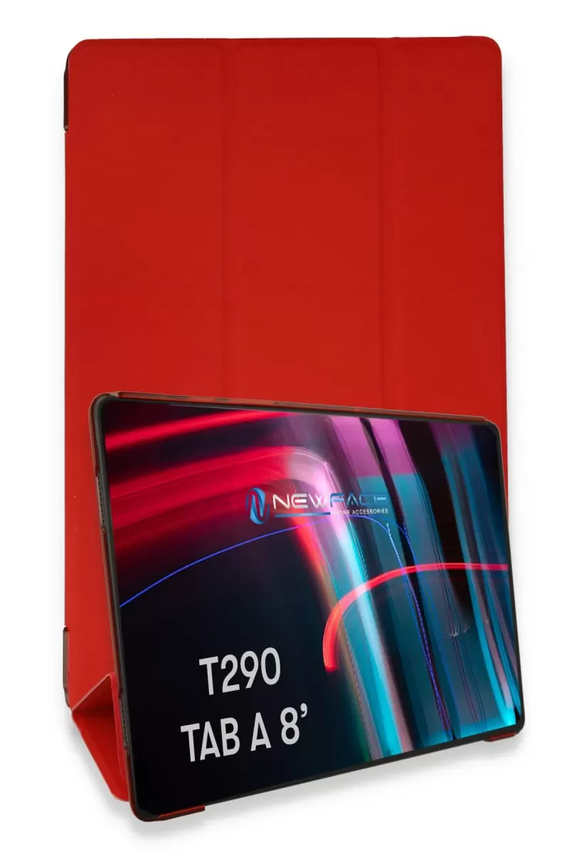 Newface Samsung Galaxy T290 Tab A 8 Kılıf Tablet Smart Kılıf - Kırmızı