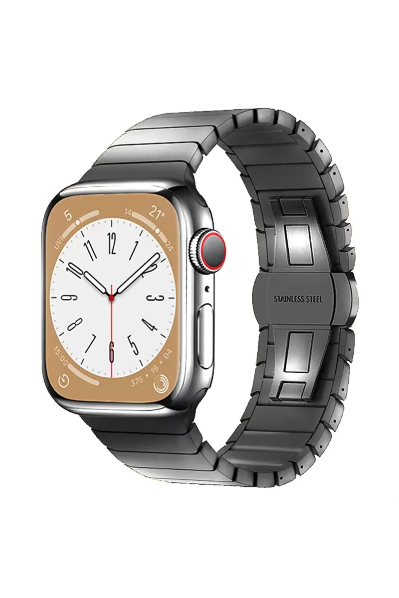 Newface Apple Watch 38mm KR413 Fine Steel Kordon - Füme