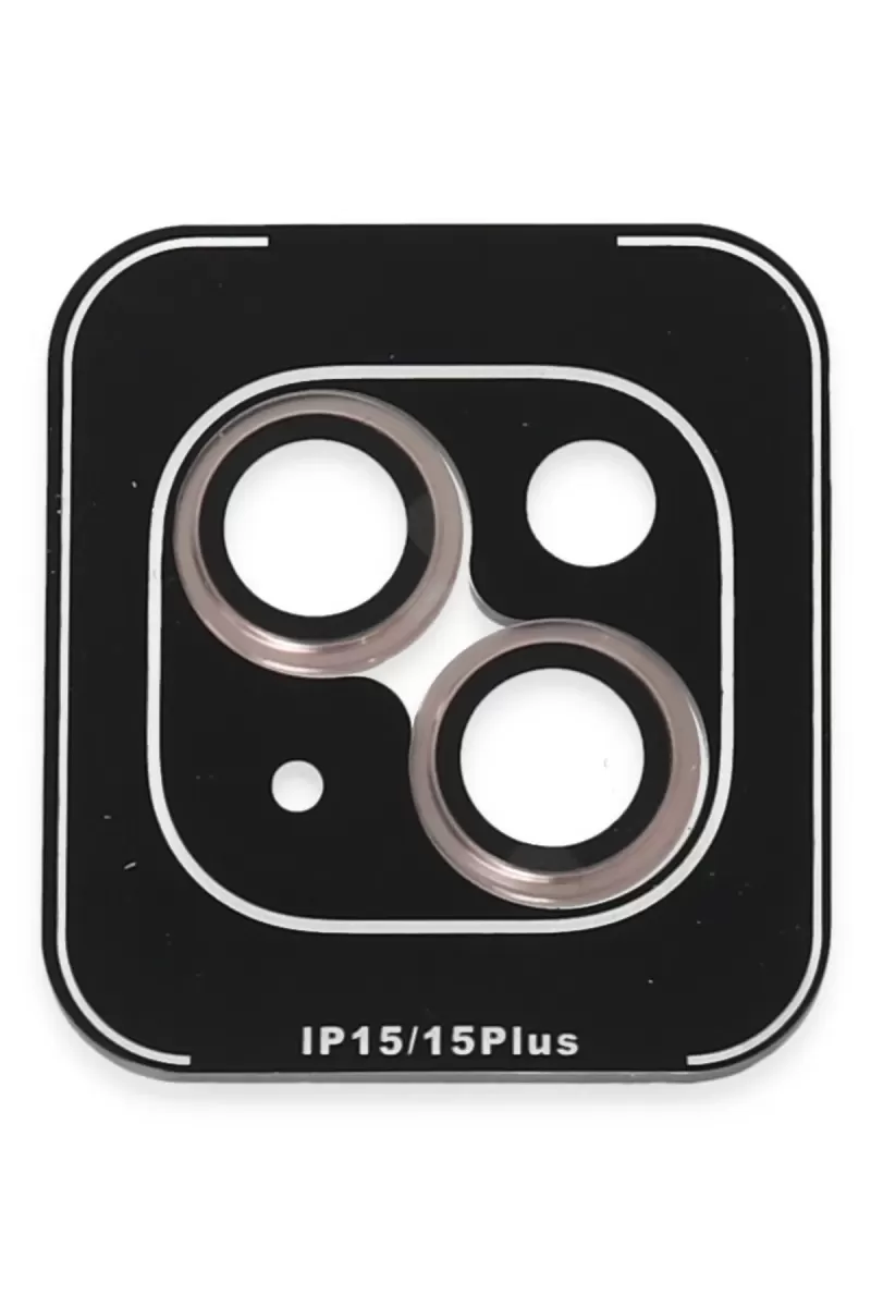 Joko Apple iPhone 15 PVD Metal Kamera Lens - Pembe