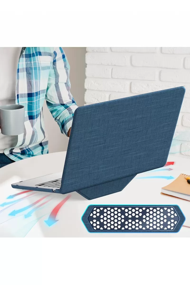 Newface Apple Macbook Air 13.6 Macbook Kumaş Kapak - Lacivert