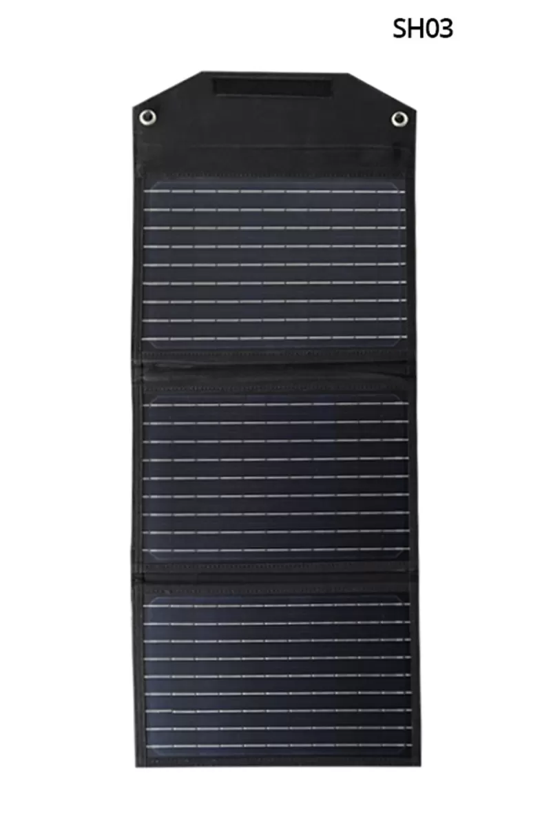 Konfulon SH-03 30W Hızlı Şarj Taşınabilir Güneş Enerji Paneli Şarj İstasyonu - Siyah
