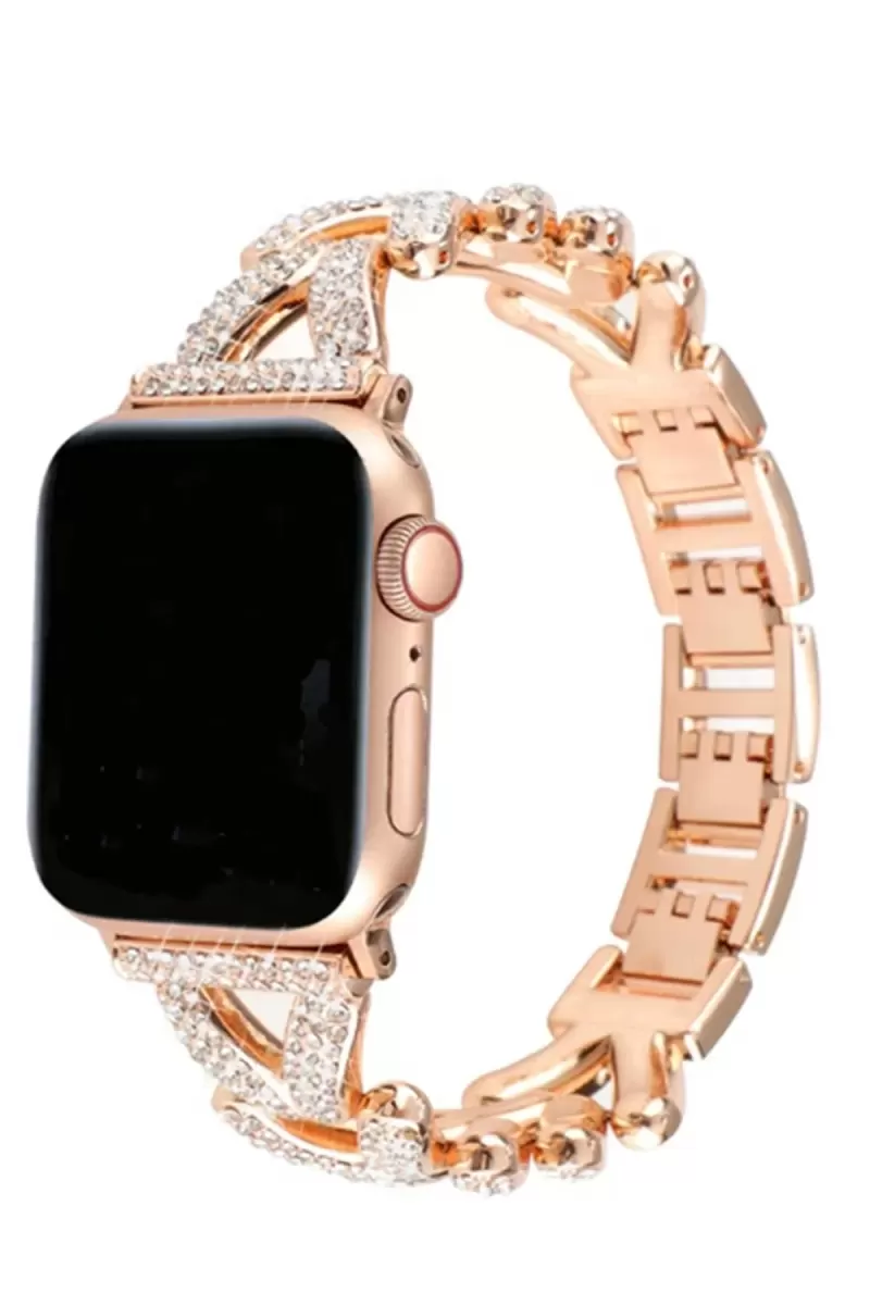 Newface Apple Watch 38mm Node Taşlı Kordon - Gold