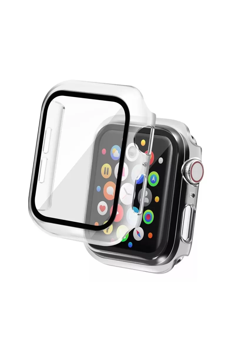 Newface Apple Watch 44mm Camlı Kasa Ekran Koruyucu - Şeffaf