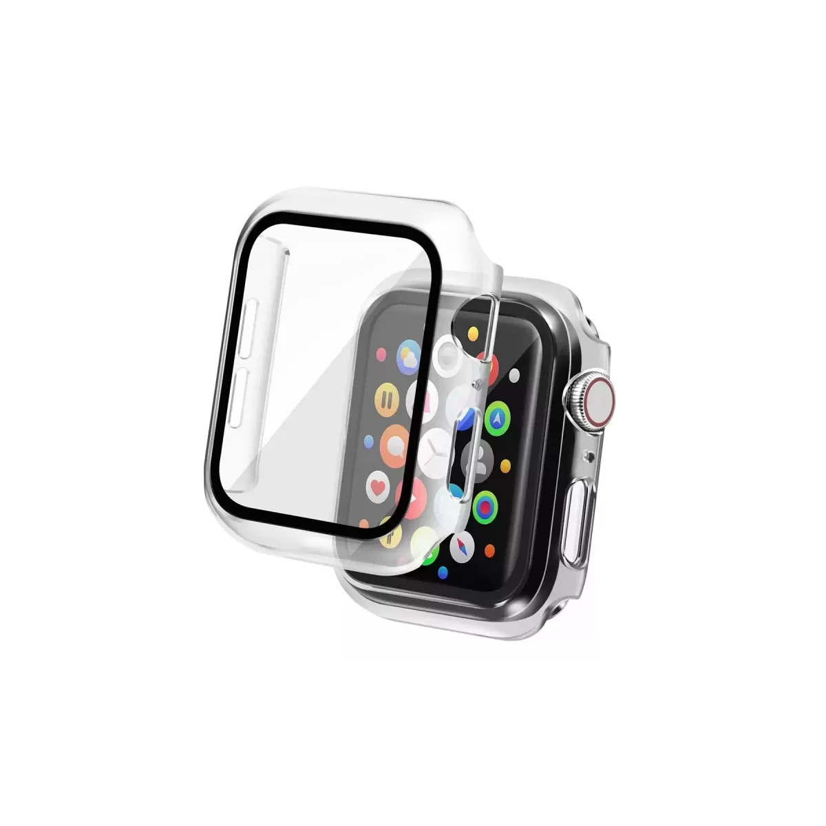 Newface Apple Watch 44mm Camlı Kasa Ekran Koruyucu - Şeffaf