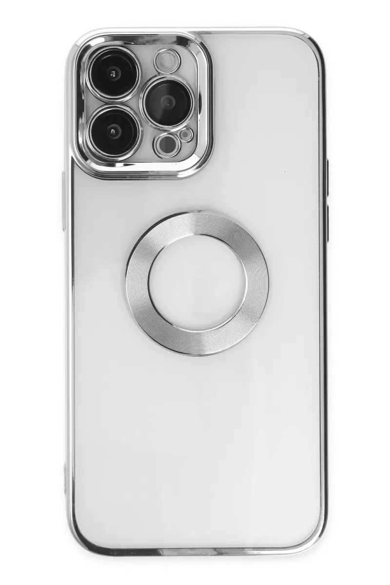 Newface Apple iPhone 13 Pro Kılıf Slot Silikon - Gümüş