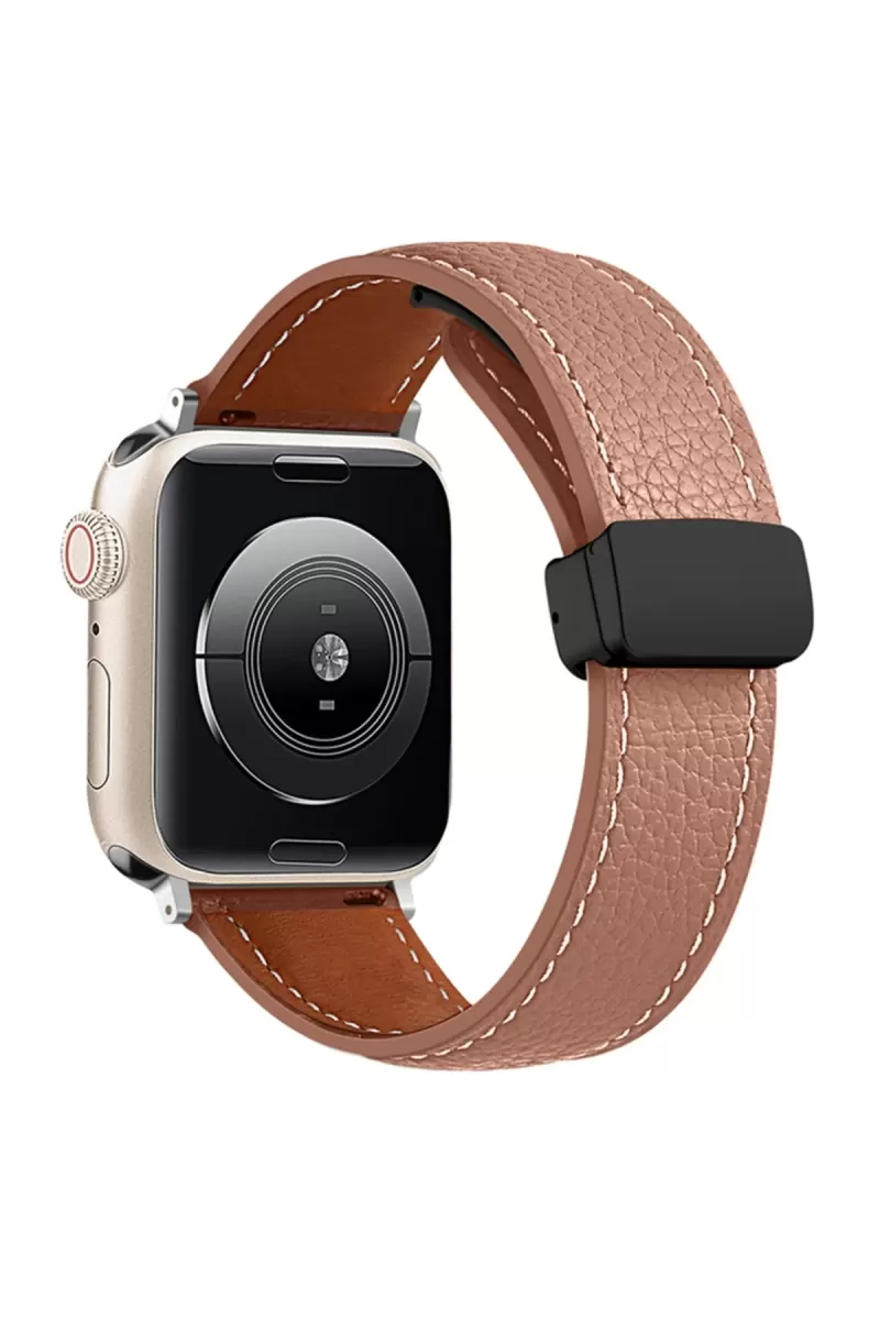 Newface Apple Watch 38mm KR414 Daks Deri Kordon - Kahverengi