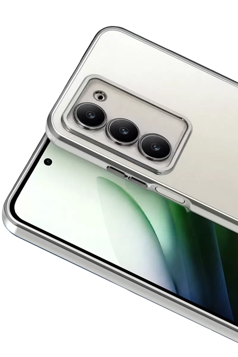 Newface Xiaomi Redmi 15 4G Razer Lensli Silikon - Gümüş