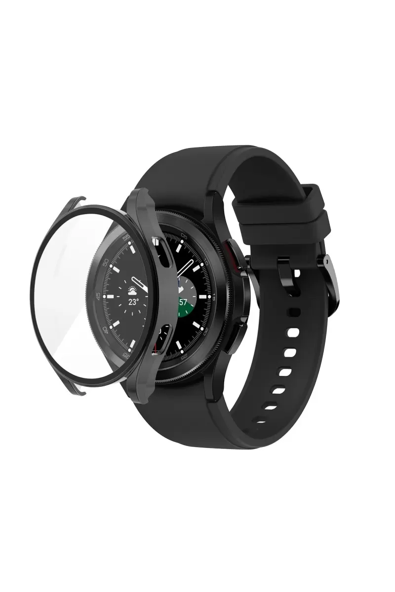 Newface Watch 4 46mm Wall Camlı Kasa Ekran Koruyucu - Siyah