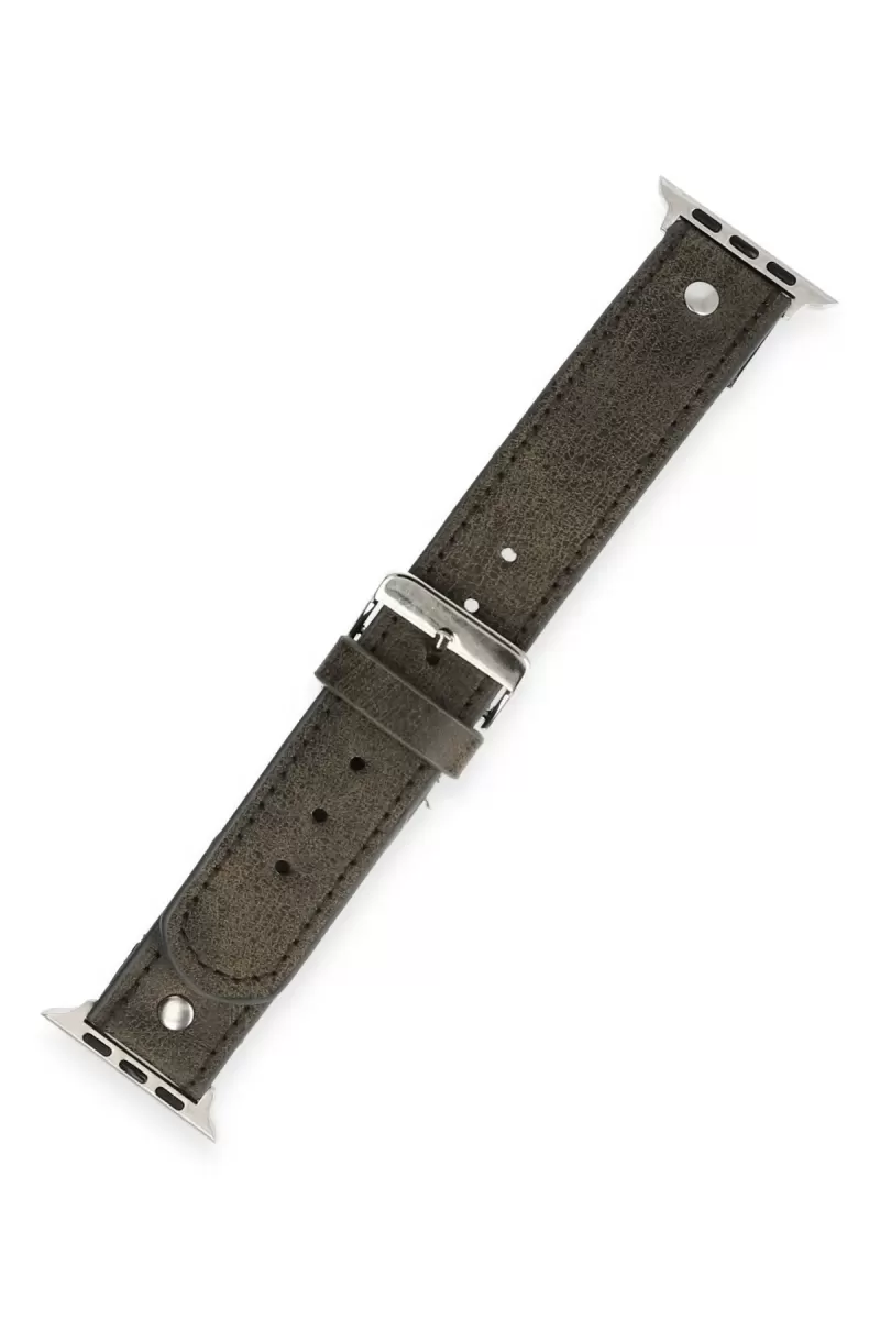 Newface Apple Watch 42mm NL18 Deri Kordon - Kahverengi