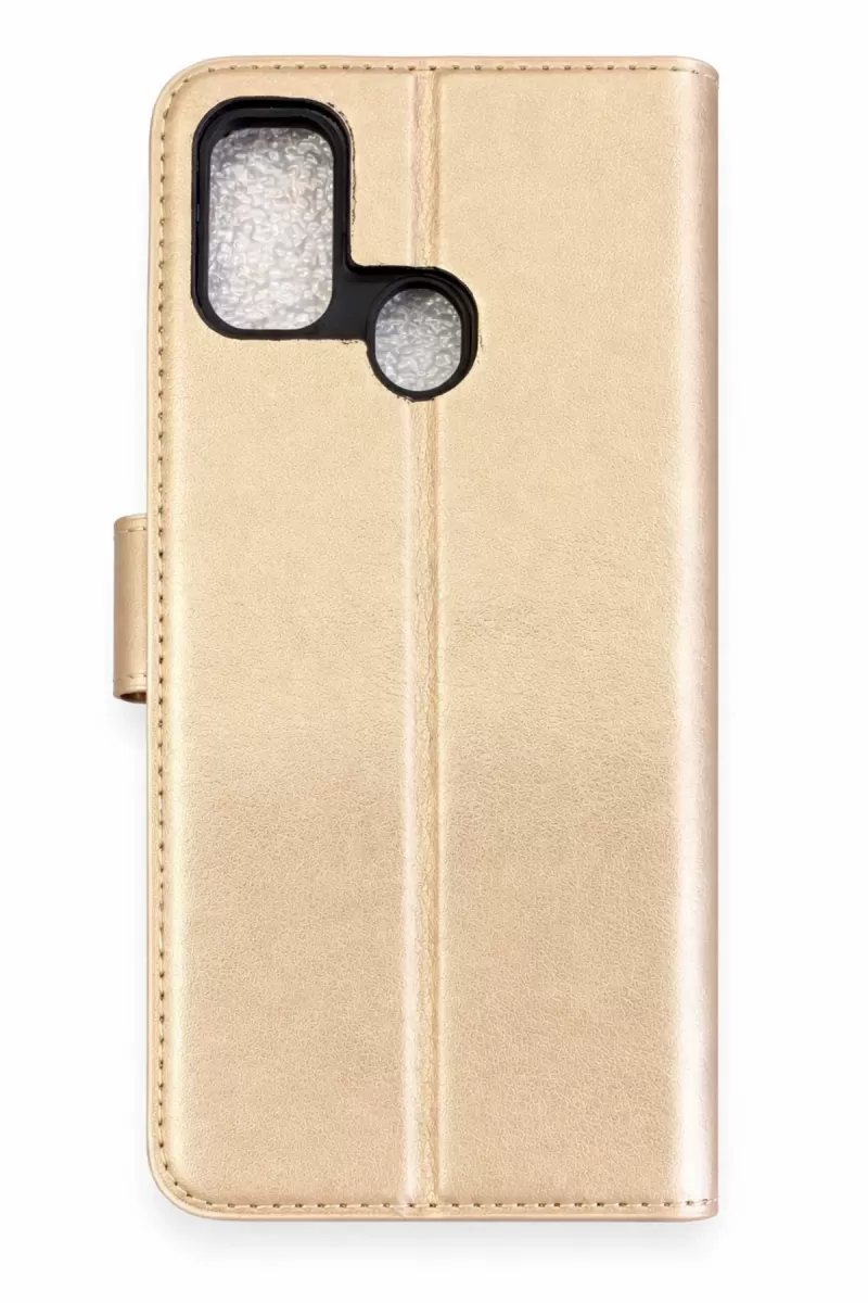 Newface Samsung Galaxy M30S Kılıf Trend S Plus Kapaklı Kılıf - Gold