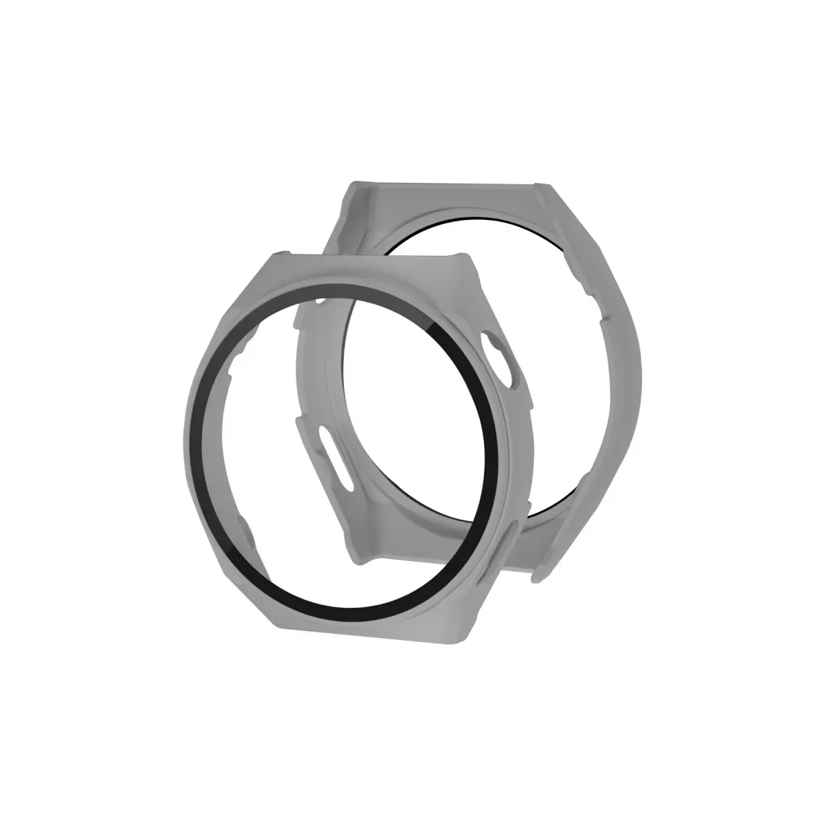 Newface Huawei Watch GT2 46mm Dota Camlı Kasa Ekran Koruyucu - Gri