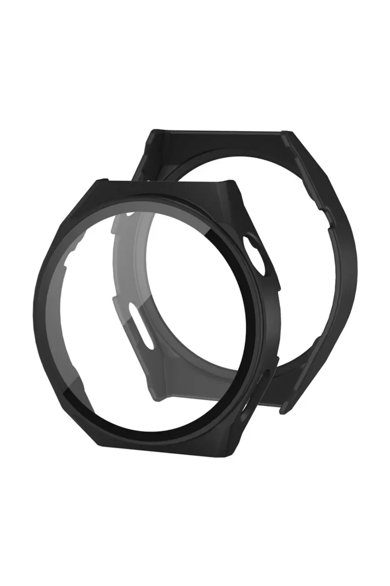 Newface Huawei Watch GT3 46mm Dota Camlı Kasa Ekran Koruyucu - Siyah