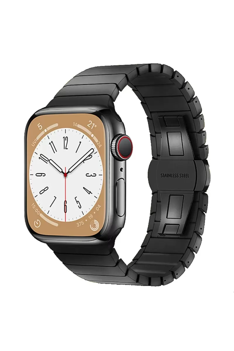 Newface Apple Watch 42mm KR413 Fine Steel Kordon - Siyah